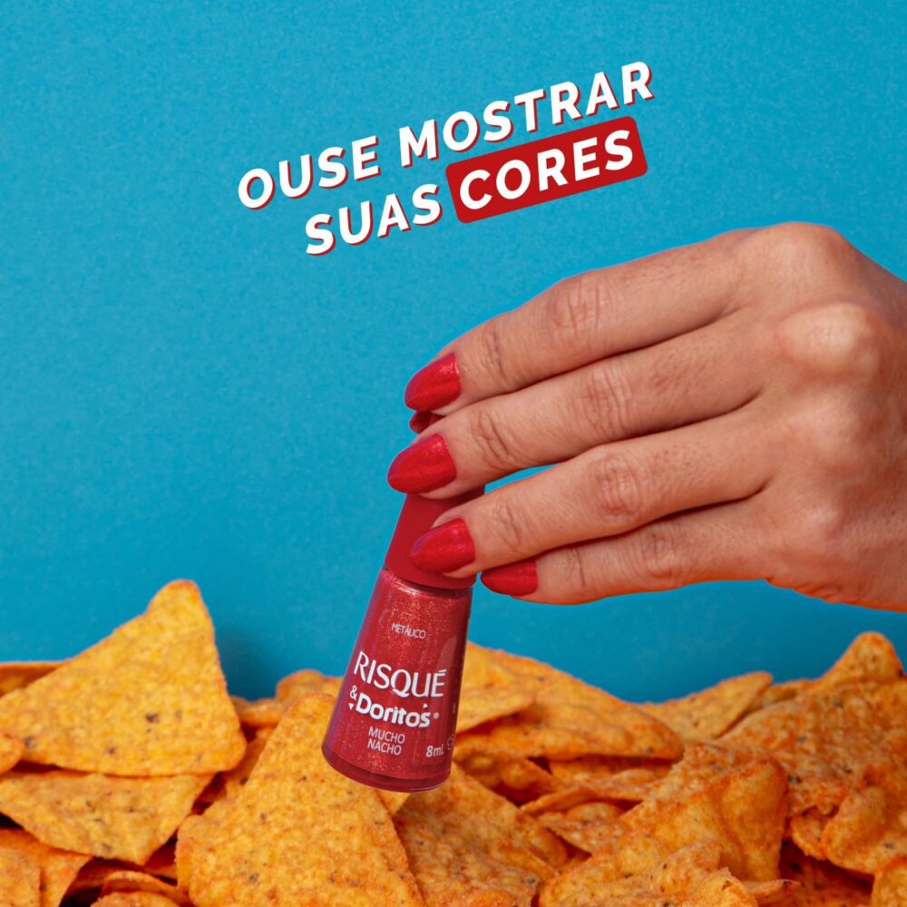 Esmalte Vermelho Risqué & Doritos Mucho Nacho Metálico 8ml - Image 6