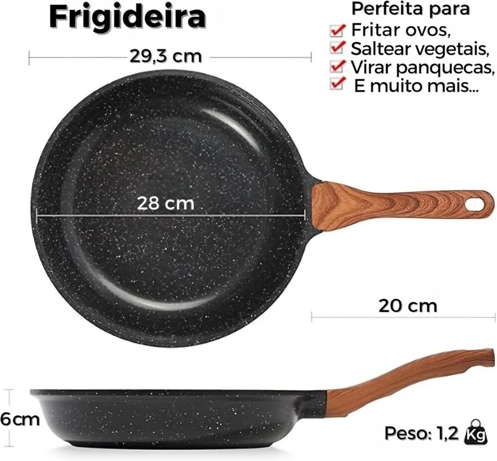 Frigideira Antiaderente 28cm com Revestimento Cerâmico, Frit... - Image 7