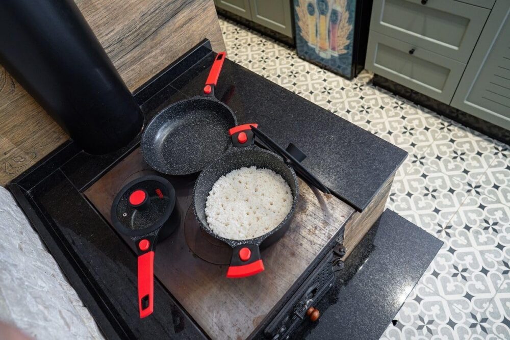 Conjunto de 3 Panelas Antiaderentes Em Mármore Autêntico Che... - Image 3