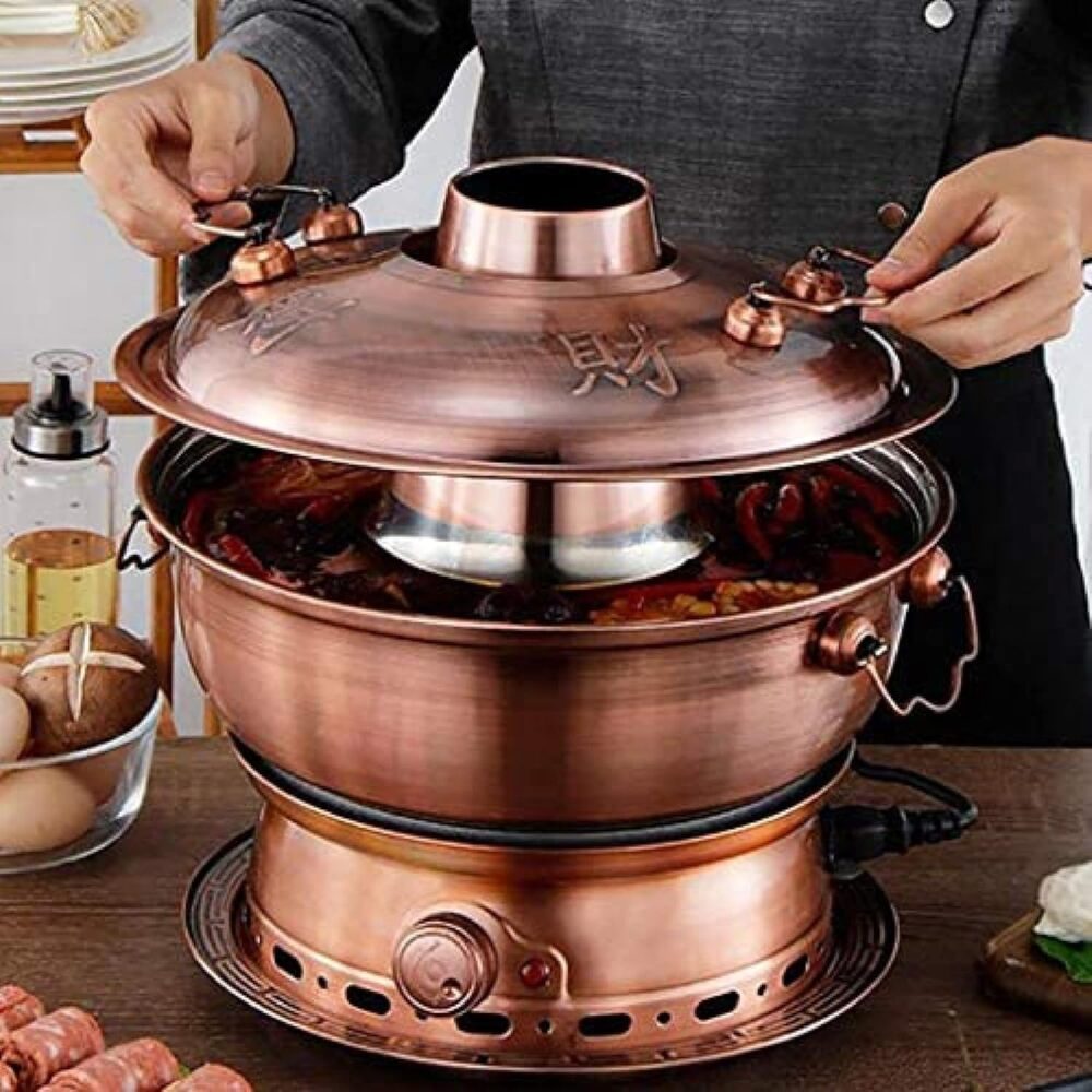 1800W 2 Em 1 Panela Elétrica Antiga Pequim Panela Quente Chi... - Image 2