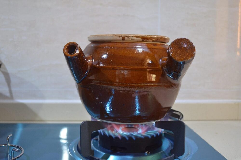 Caçarola de barro, 2,268 g/2400 ml, resistente ao calor, fei... - Image 7