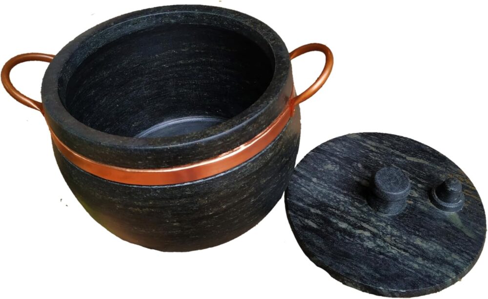 Panela De Pressão N:3 Em Pedra Sabão Com Alça De Cobre - Image 4