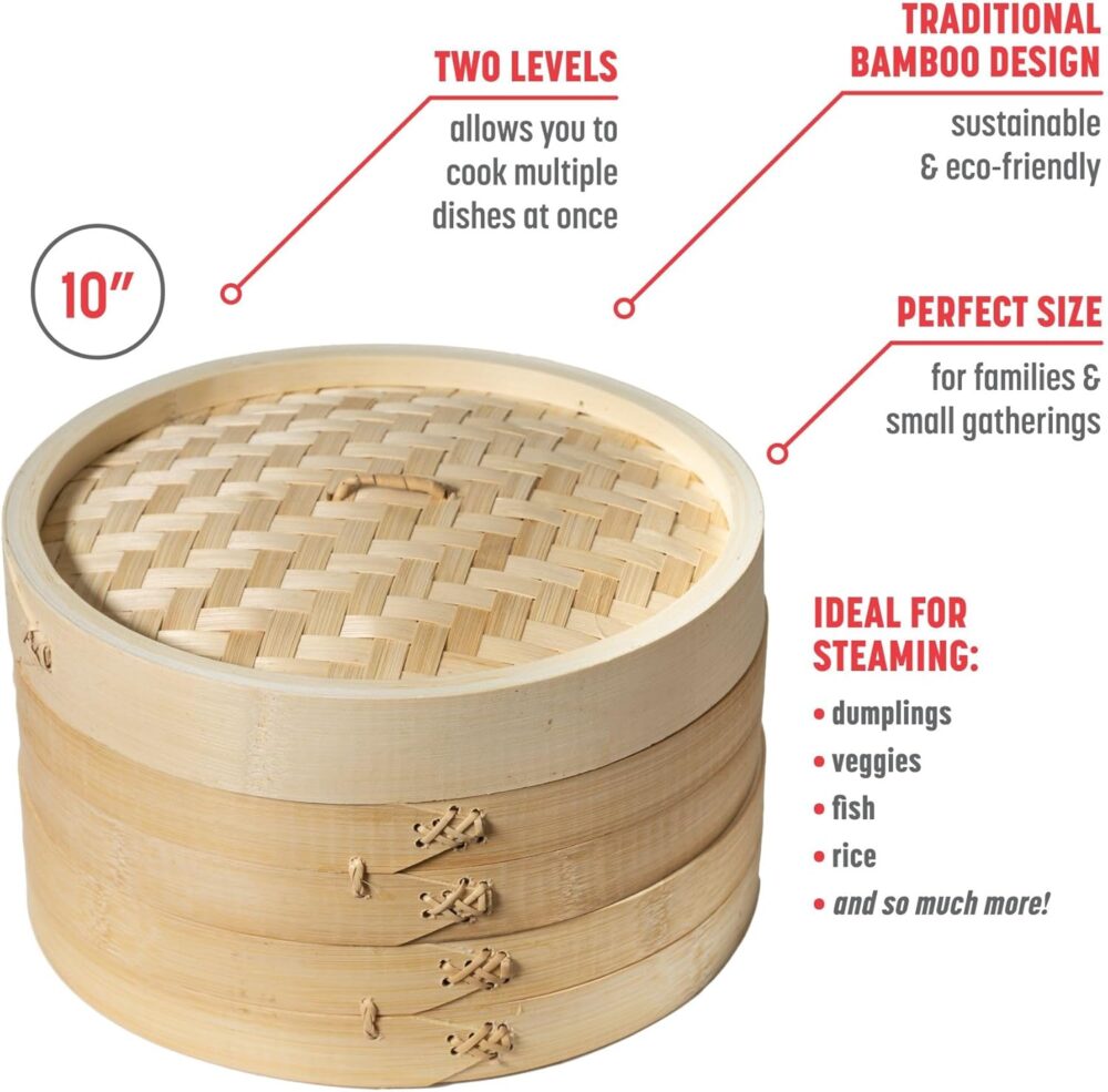Joyce Chen Vaporizador, bambu, caramelo - Image 2