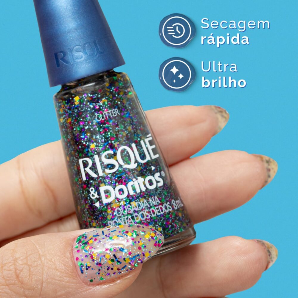 Esmalte Glitter Risqué & Doritos Ousadia na Ponta dos Dedos ... - Image 3