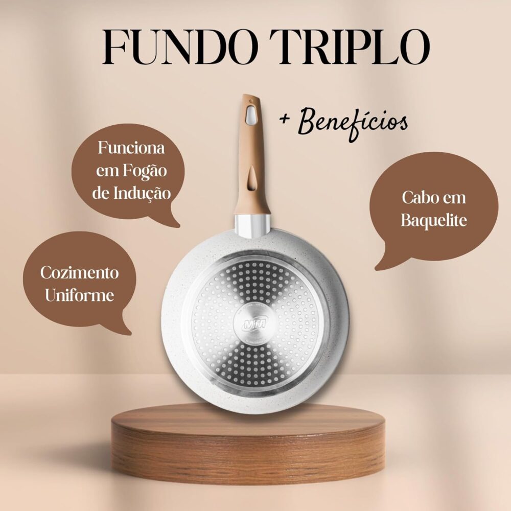 Jogo de Panelas Carmela Premium Ceramic Flon Antiaderente Bk... - Image 9