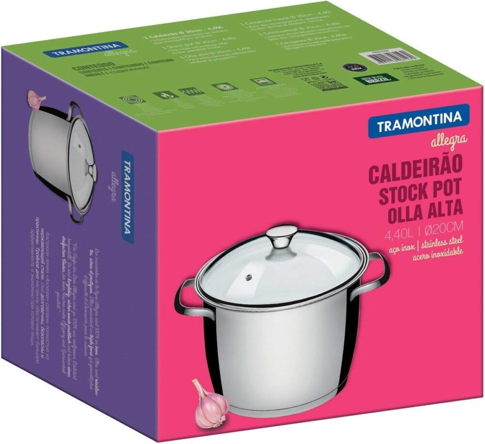 Caldeirão com Fundo Triplo e Tampa de Vidro Tramontina Inox ... - Image 8