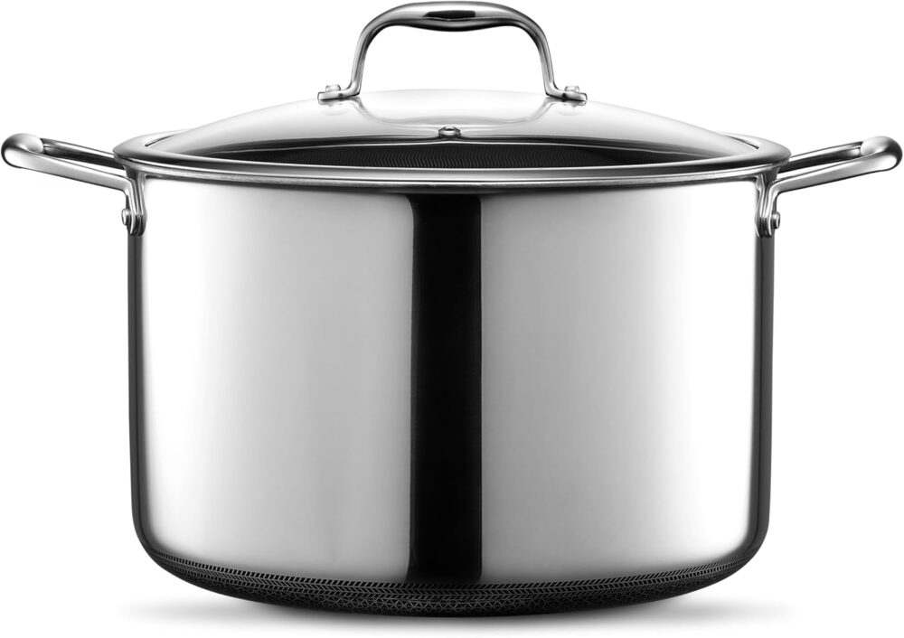 HexClad Panela híbrida antiaderente de 10 litros com tampa d... - Image 2