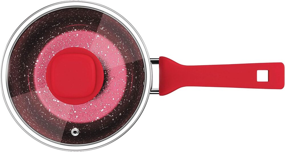 Panela 18 cm ColorStone de alumínio com antiaderente e tampa... - Image 2