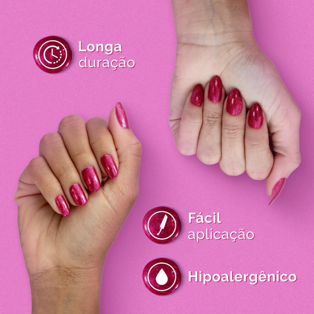 Esmalte Rosa Risqué & Doritos Sou Topping Metálico 8ml - Image 5