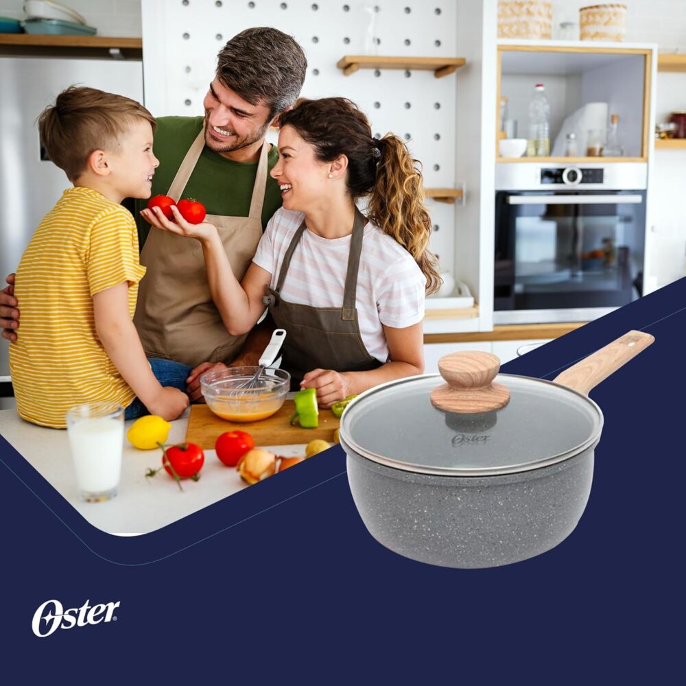 OSTER Panela Antiaderente 3L com Tampa Marble Edition - Pane... - Image 5