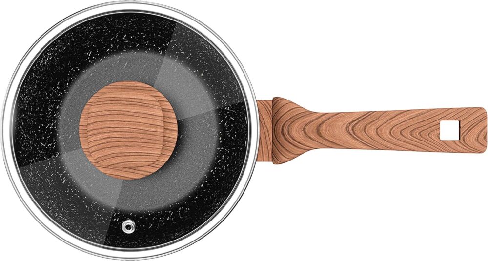 Panela 18 cm ColorStone de alumínio com antiaderente e tampa... - Image 2