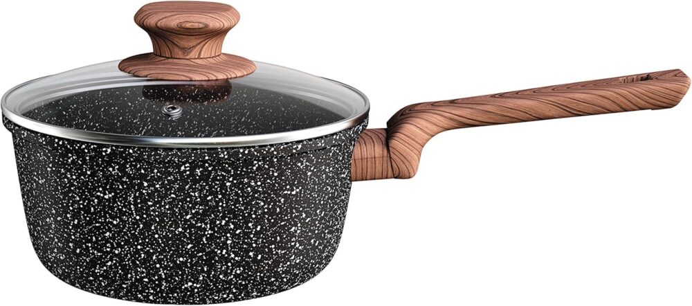 Panela 18 cm ColorStone de alumínio com antiaderente e tampa...