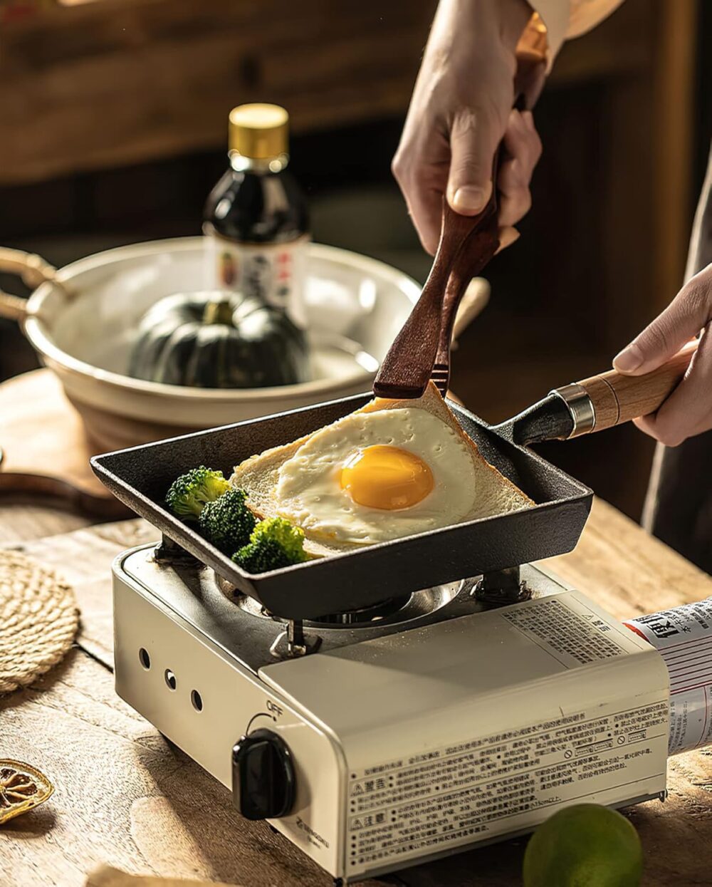 YYMIYU Forma de omelete japonesa Tamagoyaki, cabo de madeira... - Image 6