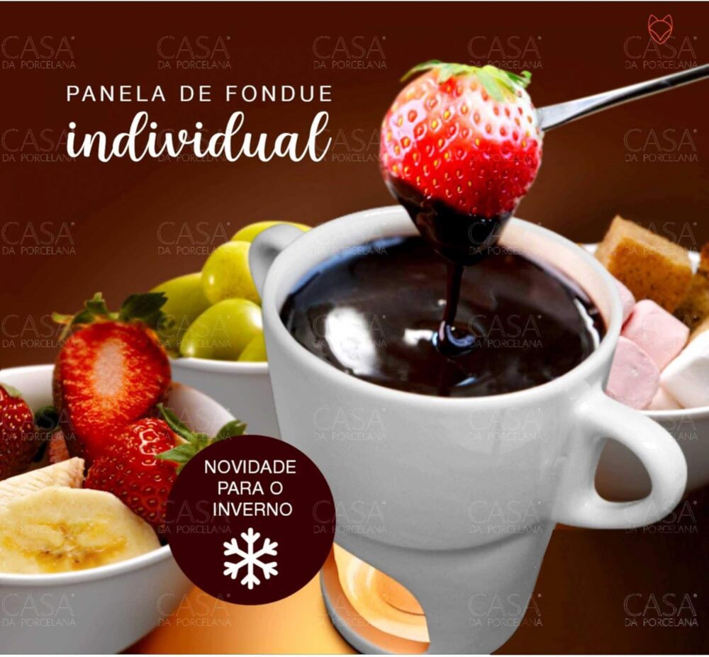 Kit 8 Fondue Individual caneca Porcelana Branca 250ml (ACOMP... - Image 6
