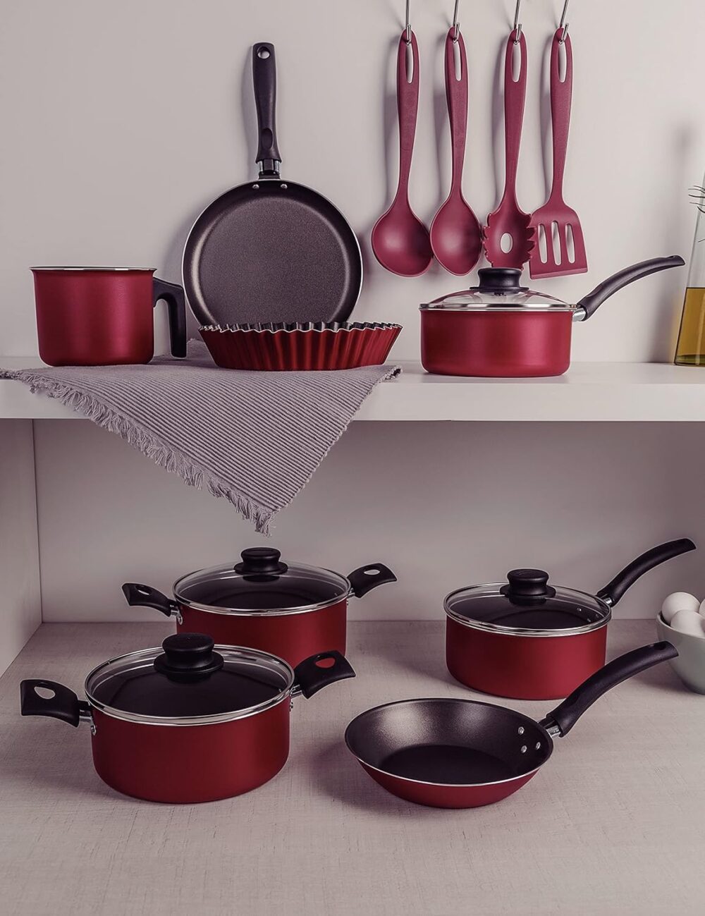 Kit para Cozinhar 12 Peças Turim Vermelho Tramontina - Panel... - Image 2