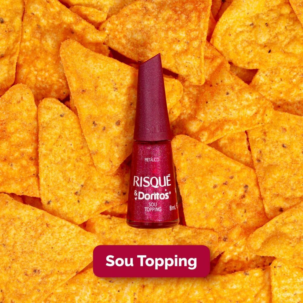 Esmalte Rosa Risqué & Doritos Sou Topping Metálico 8ml - Image 3