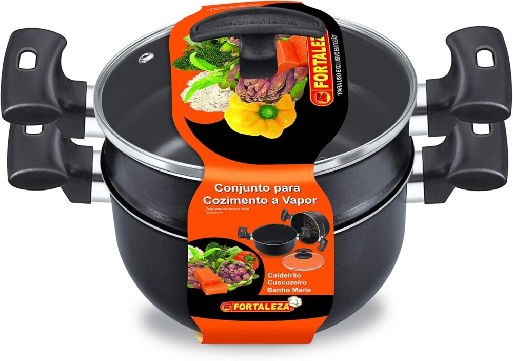 Cozivapor 18 com Tp. Vidro Alumínio Fortaleza Preto - Image 2