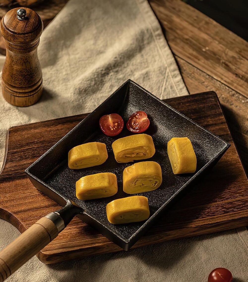 YYMIYU Forma de omelete japonesa Tamagoyaki, cabo de madeira... - Image 7