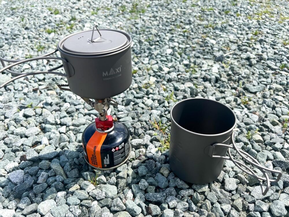 Conjunto de pote e tigela de titânio 750 ml – para aventuras... - Image 2