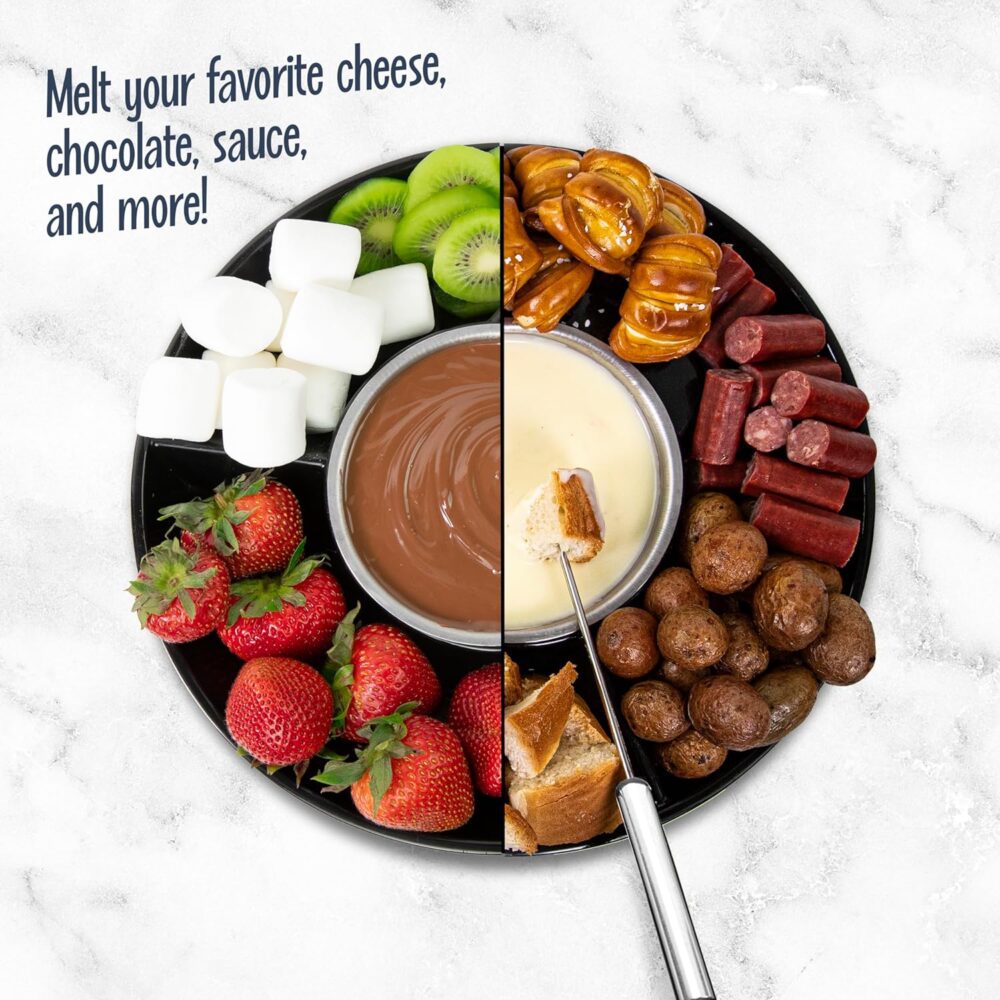 Nostalgia Conjunto de panela elétrica de fondue de 293 ml pa... - Image 4