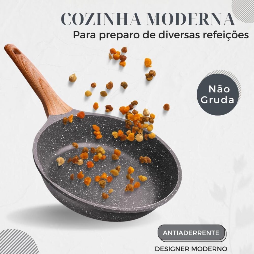 Frigideira Antiaderente Premium De Cerâmica Grande 28cm Comp... - Image 4