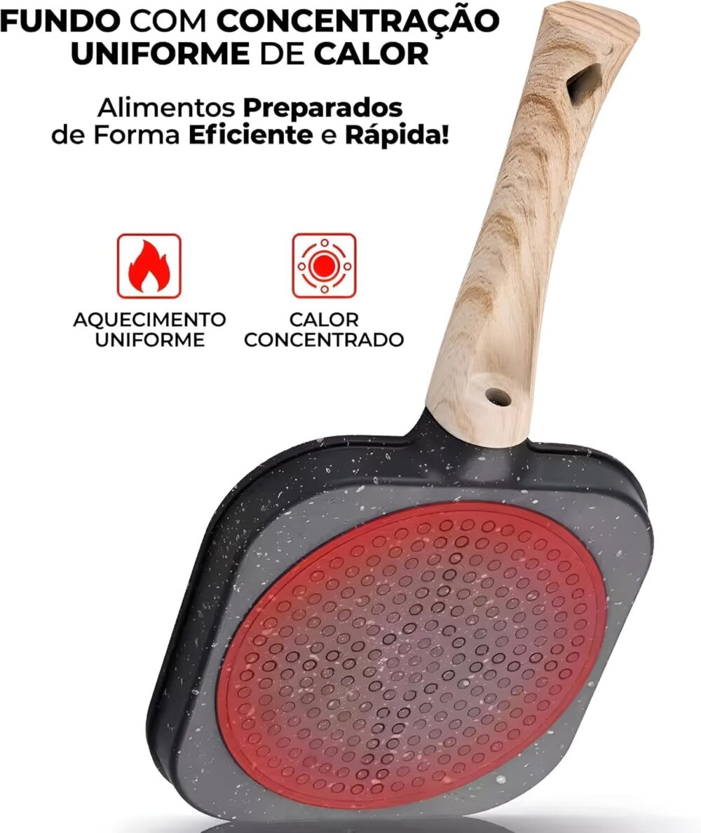 Frigideira Antiaderente 3 Em 1 Para Ovos Hambúrgueres Carnes... - Image 2