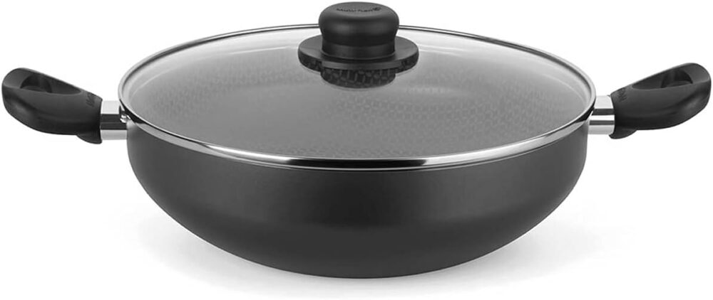 Multiflon Frigideira Wok 28 Centímetros com Alças Tampa Vidr...