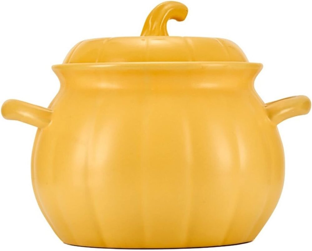 SXYAO Abóbora Cerâmica Forno Holandês, 3,6L Panela de Barro ...