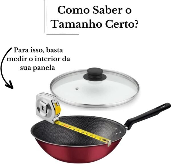 Tampa De Vidro Temperado Para Panelas E Frigideiras (28 cm) - Image 3
