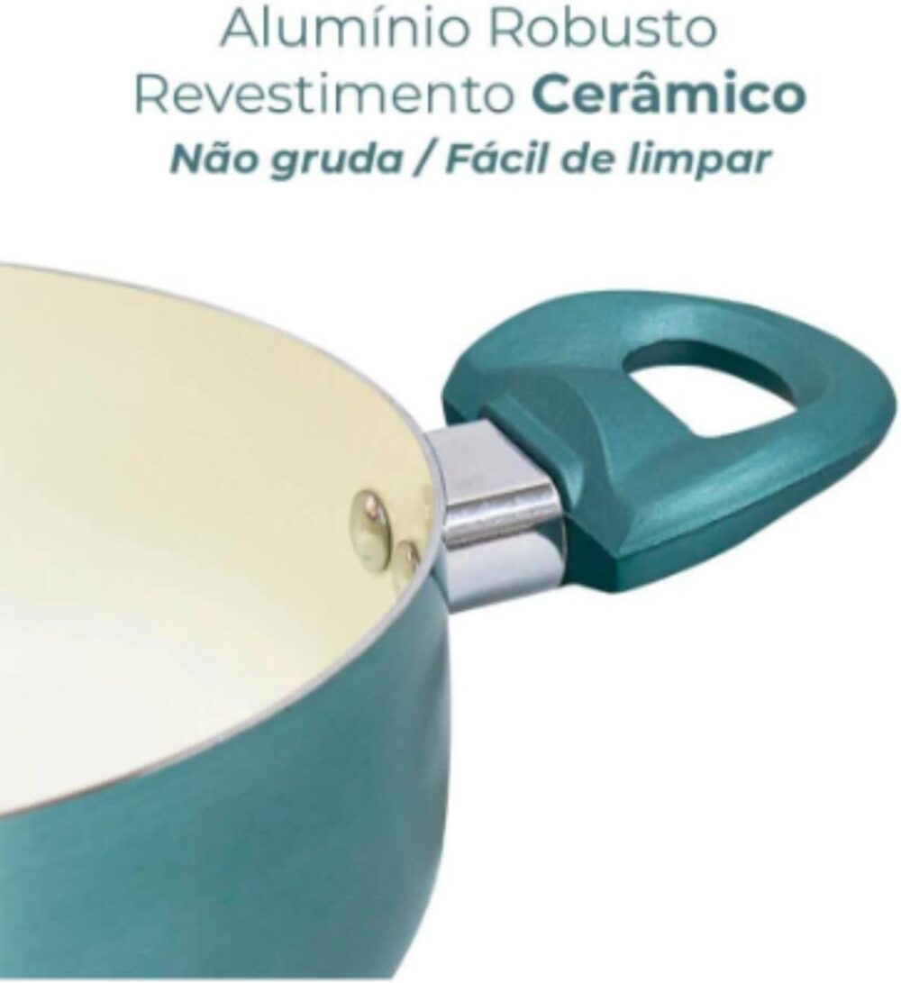 Conjunto de Panelas New Genebra 7 Peças Revestimento Cerâmic... - Image 4