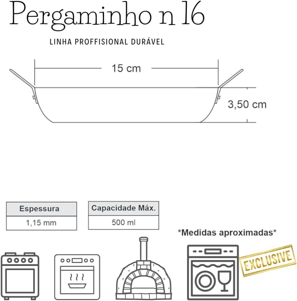 Kit Frigideira Pergaminho Panelinha Restaurante Porção Profi... - Image 5