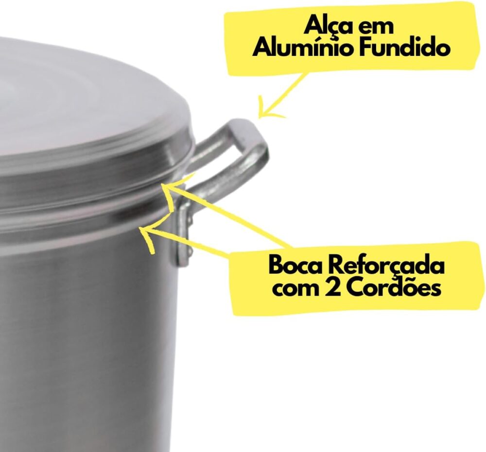 Caldeirã Grande Linha Hotel Restaurante Em Aluminio N 50 Cap... - Image 3
