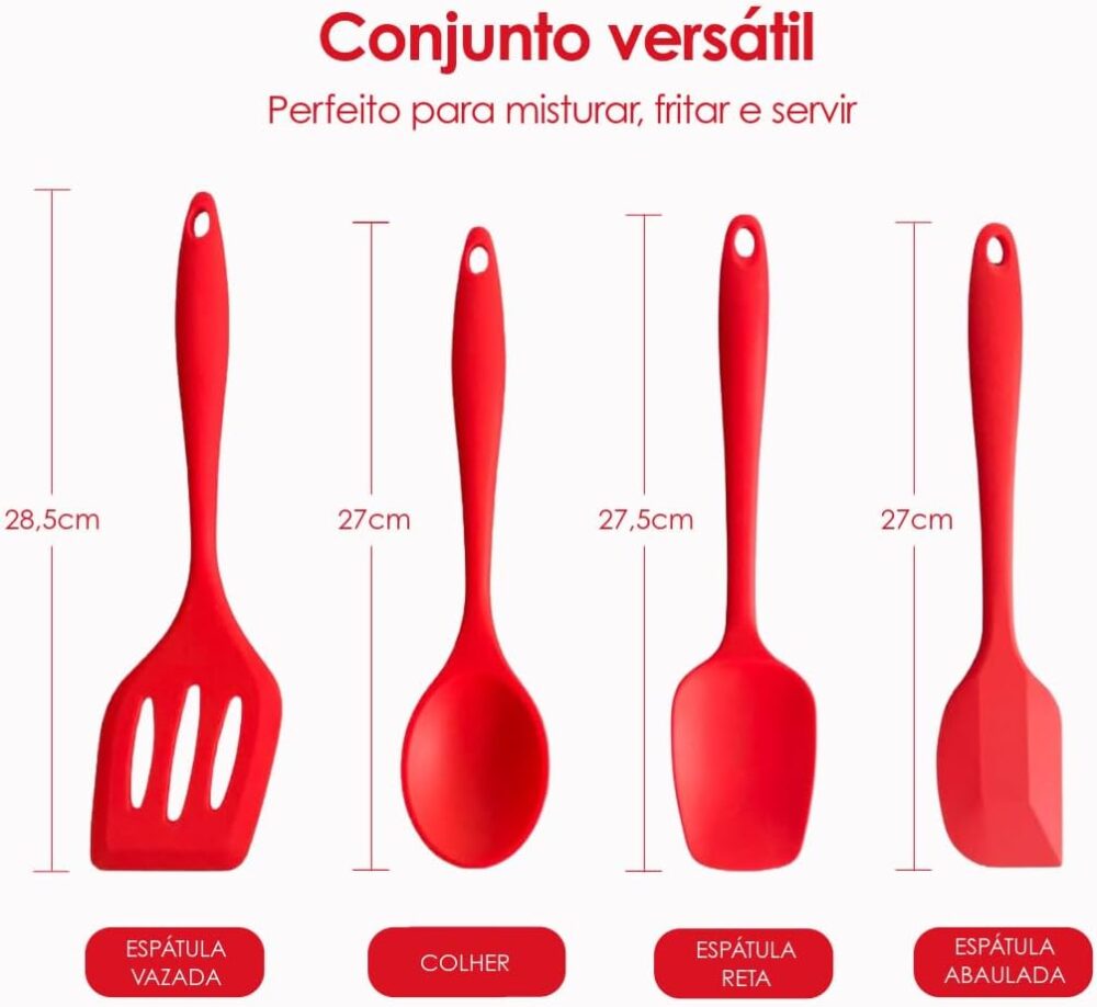 Conjunto de Utensílios de Cozinha em Silicone Premium - Espá... - Image 2
