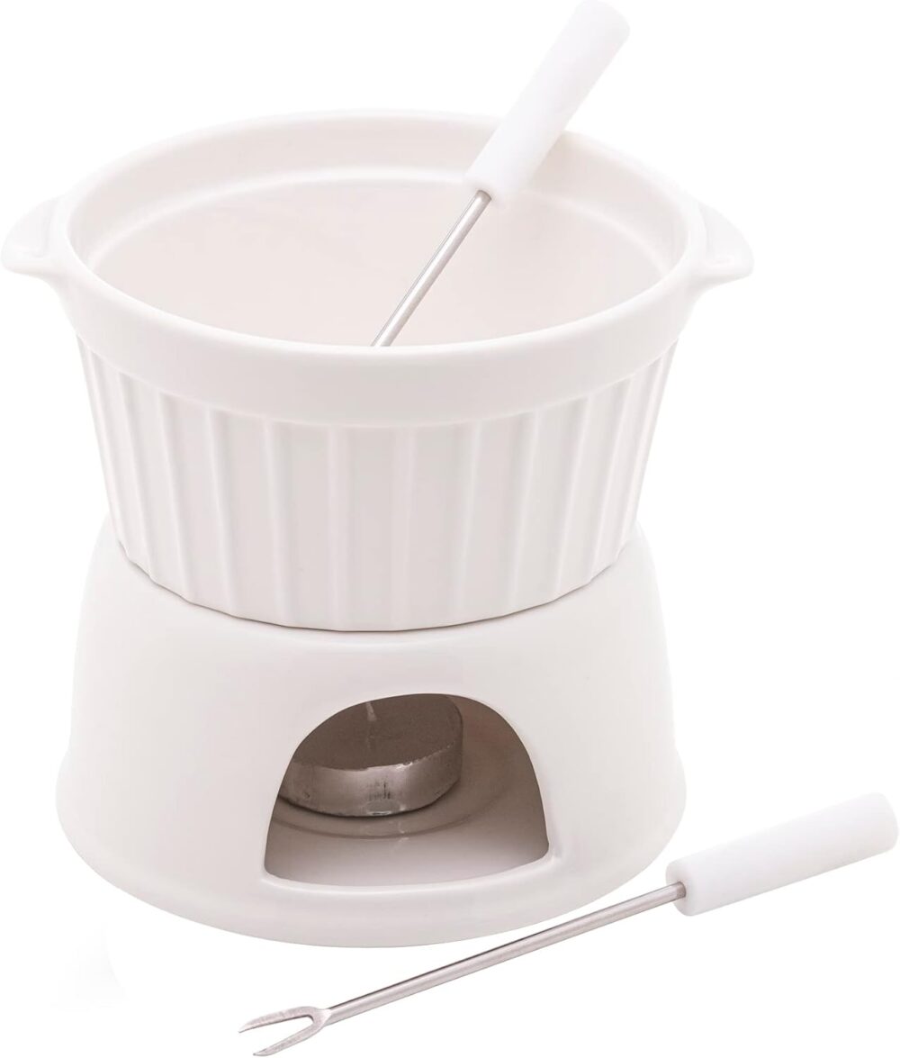 LYOR - Aparelho de Fondue 4 Peças de Porcelana Classic Branc... - Image 4