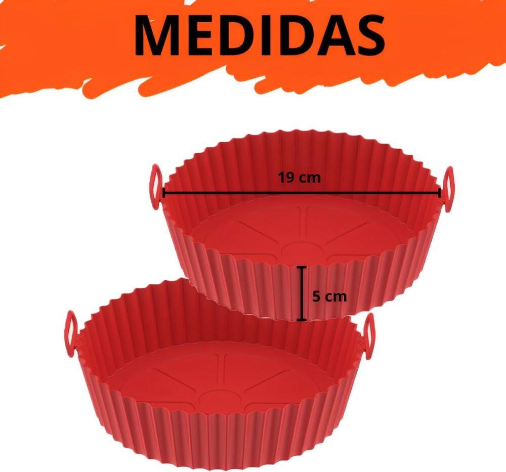 Kit 2 Formas Silicone Para Air Fryer Antiaderente Reutilizáv... - Image 7