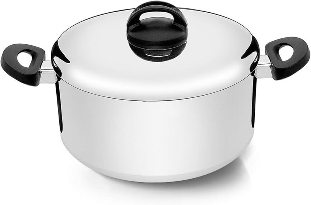 Panela Cacarola Polida de 5,0L de 24cm, Cor Prata, Linha Ete...
