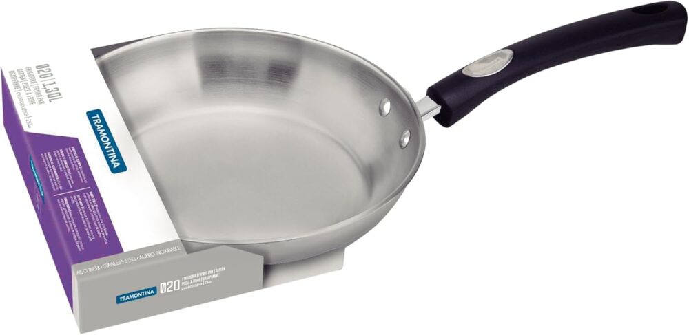 Frigideira Tramontina Solar Silicone Rasa em Aço Inox Fundo ... - Image 3