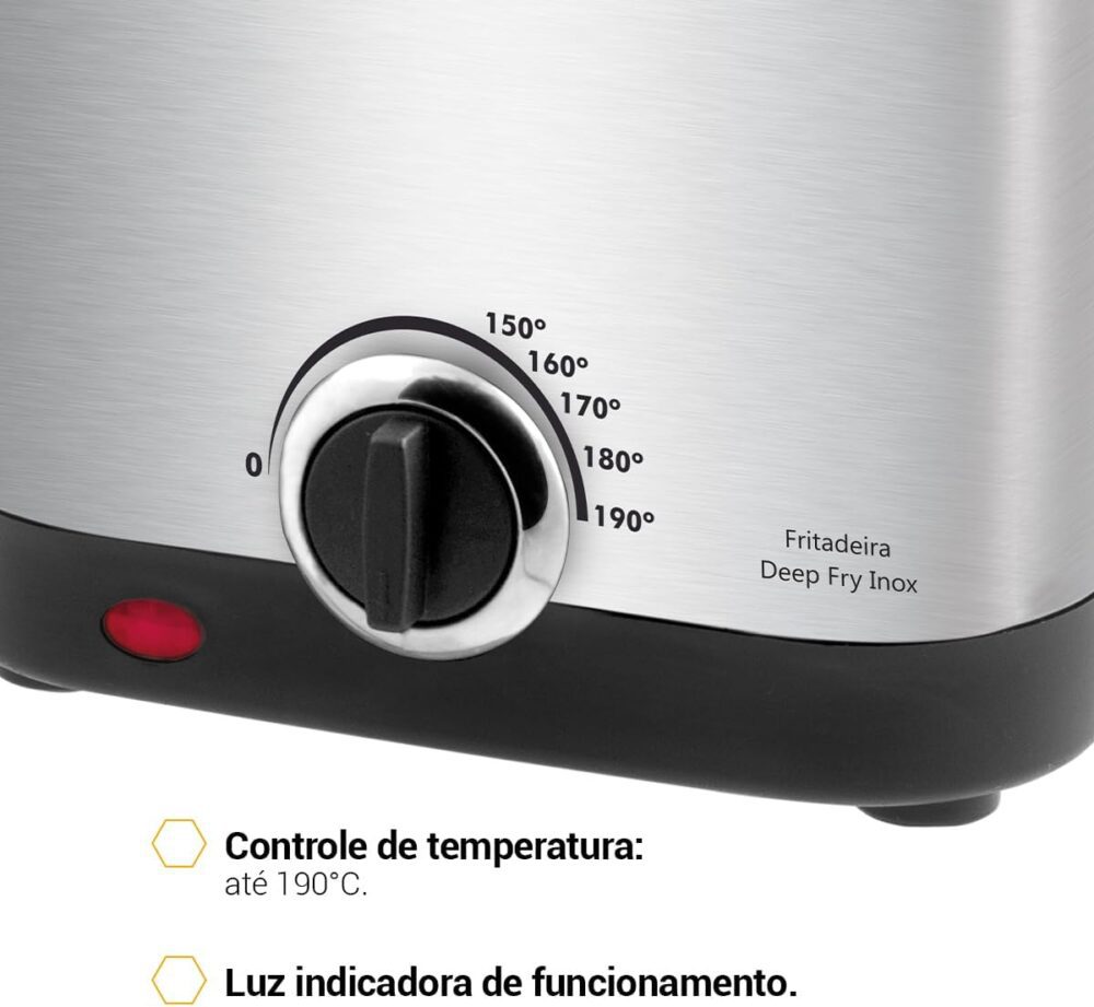Fritadeira Philco Deep Fry 1.8L Inox 127V - Image 6