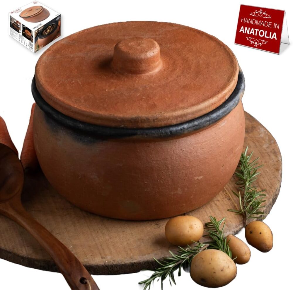 Panelas de argila com tampas, panelas de argila para cozinha... - Image 8