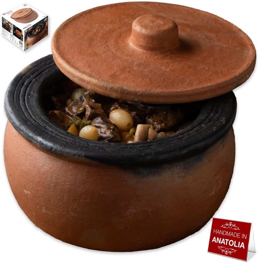 Panelas de argila com tampas, panelas de argila para cozinha...