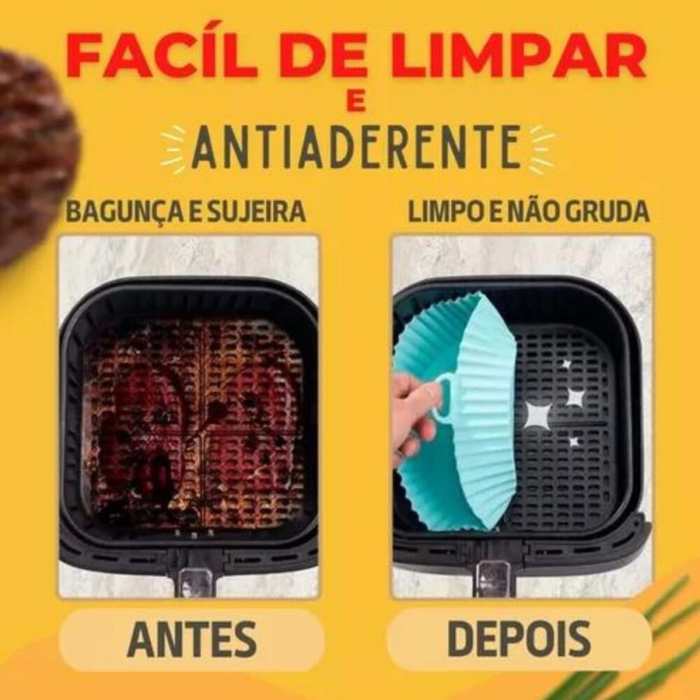 Kit Com 6 Formas Reutilizável Cesta Redonda de Silicone Para... - Image 7