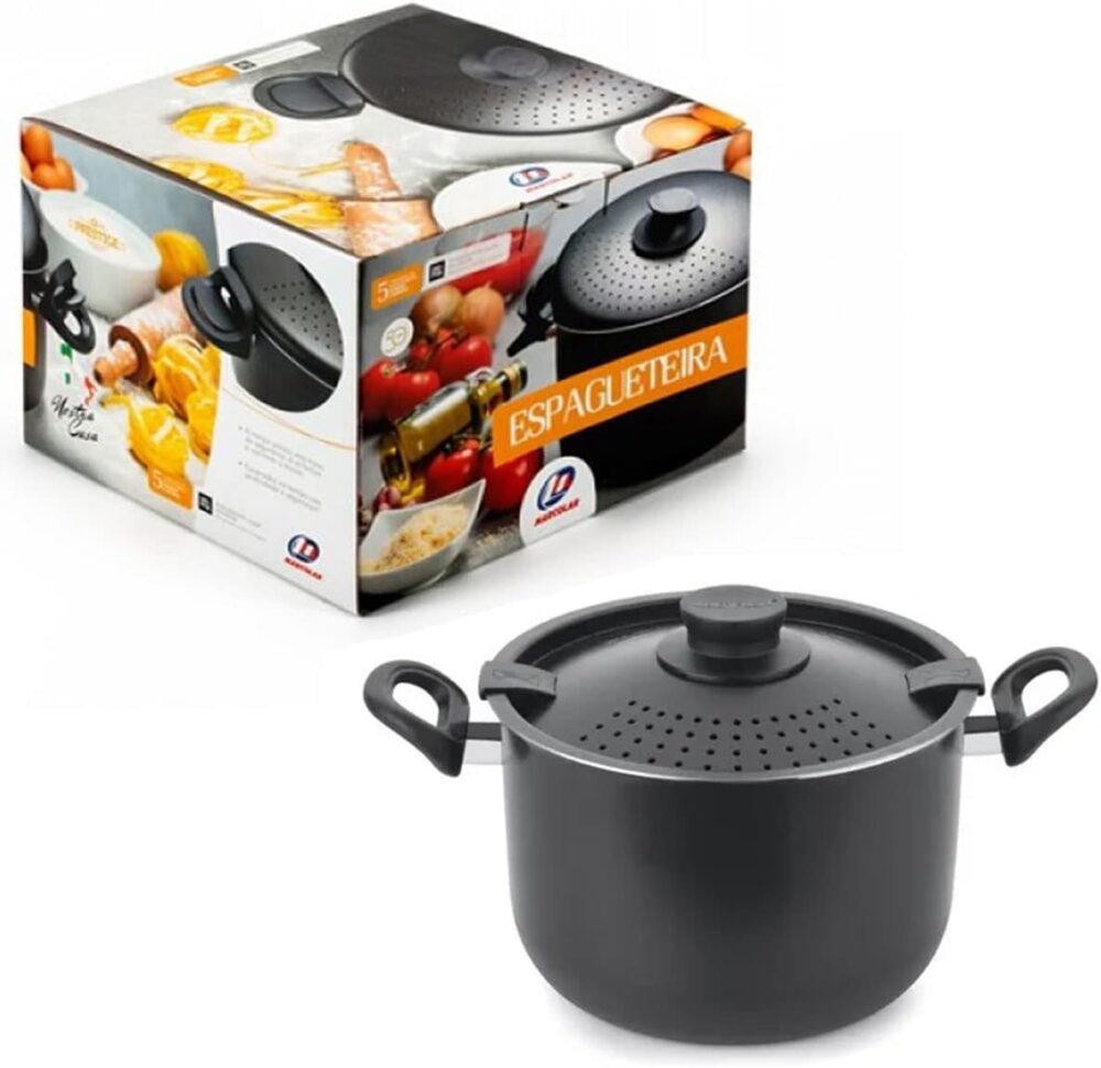 Panela para Macarrão Espagueteira Escorredor Antiaderente - Image 4
