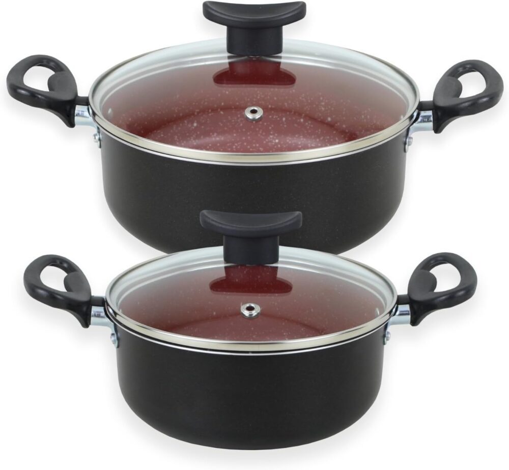 Jogo de Panelas Super 10 Peças Preto com Vermelho Antiaderen... - Image 7