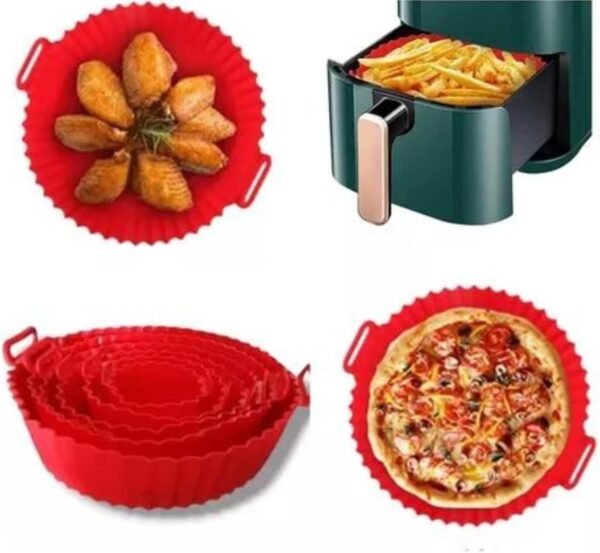 Kit Com 6 Formas Reutilizável Cesta Redonda de Silicone Para... - Image 2