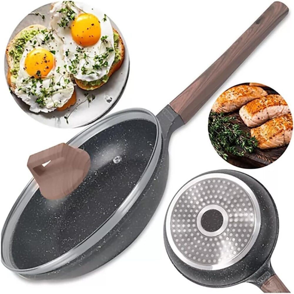 Panela Frigideira 28cm Antiaderente De Cerâmica Com Tampa