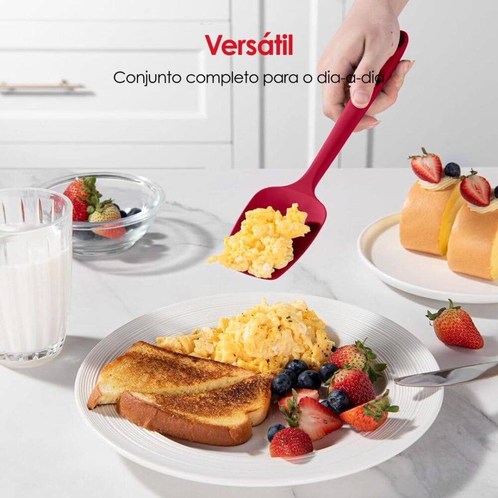 Conjunto de Utensílios de Cozinha em Silicone Premium - Espá... - Image 6