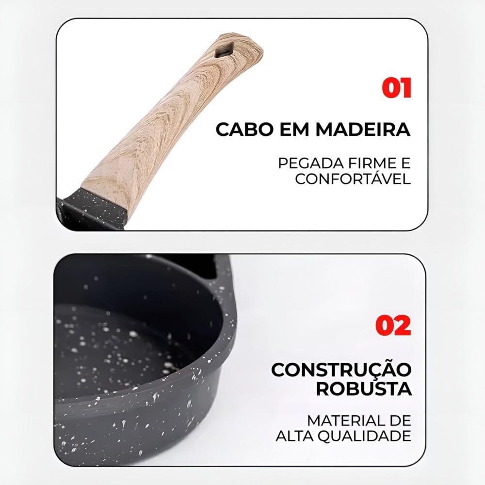 Frigideira Antiaderente 3 Em 1 Para Ovos Hambúrgueres Carnes... - Image 3