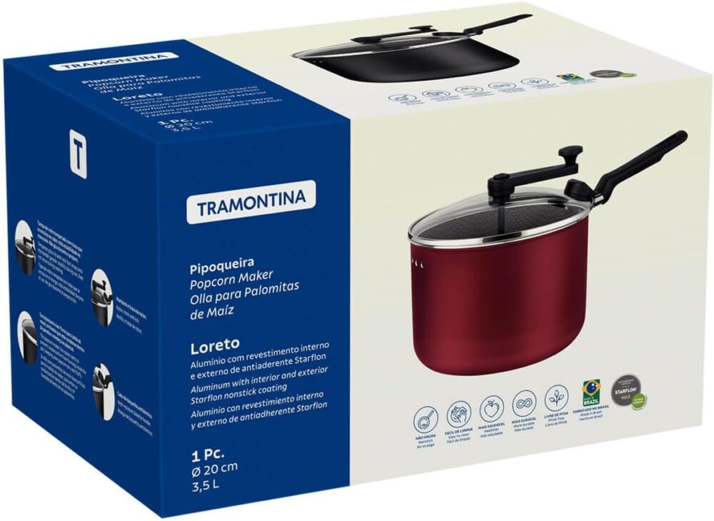 Tramontina PIPOQUEIRA 20CM 3,5L LORETO GRAFITE - ALUMINIO CO... - Image 3