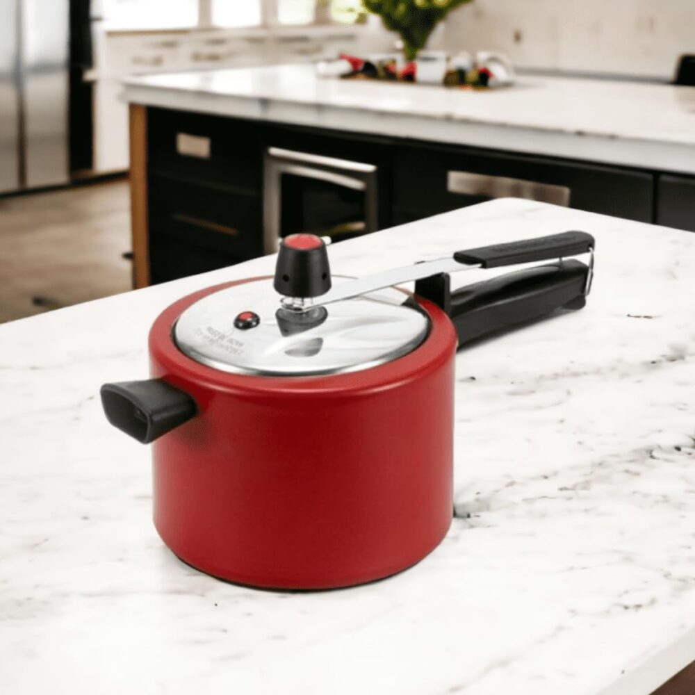 Panela de Pressão Alumínio Teflon Antiaderente Vermelho Roug... - Image 6