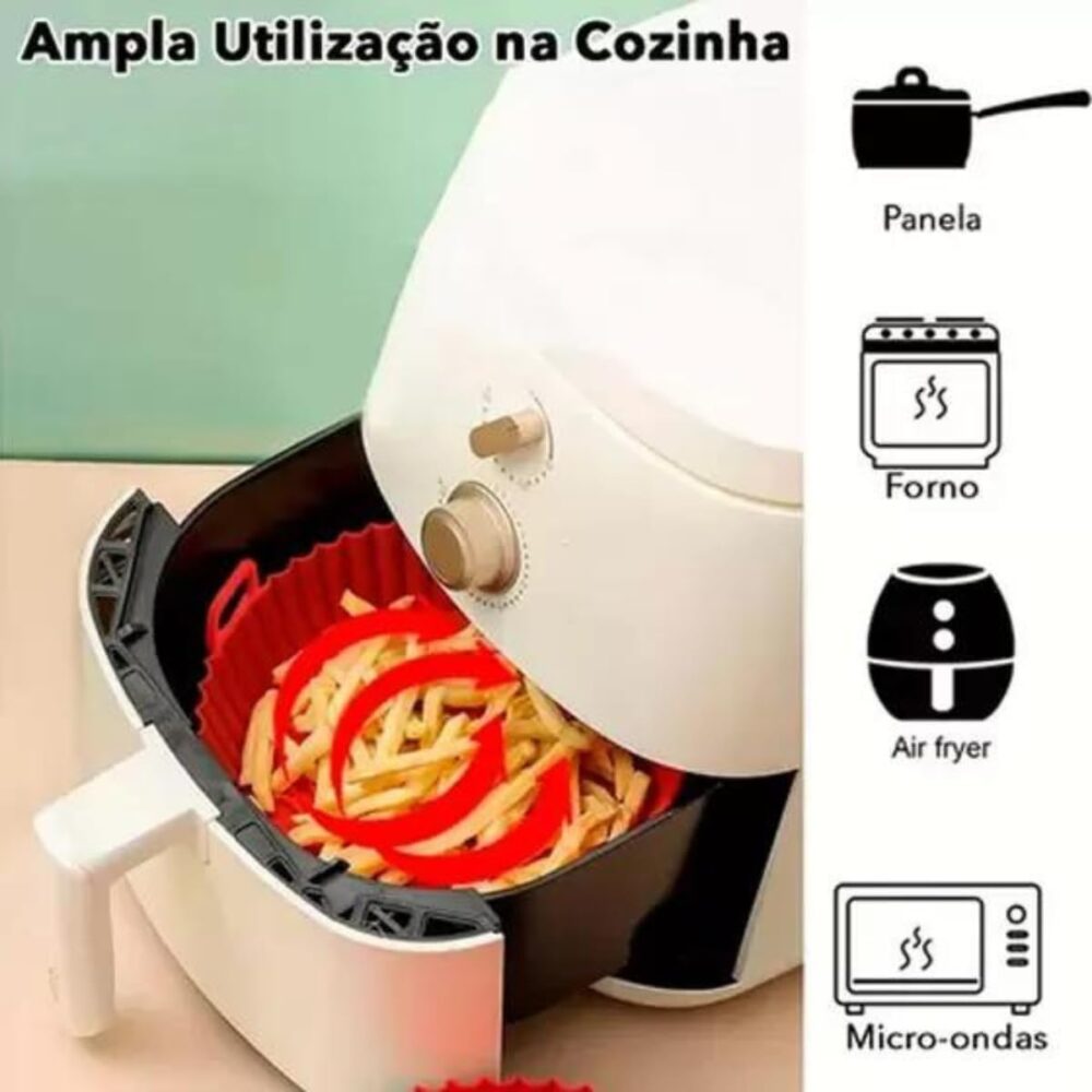 Kit Com 6 Formas Reutilizável Cesta Redonda de Silicone Para... - Image 9